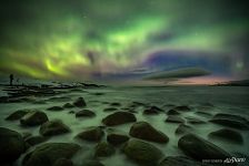 Barents sea. Aurora