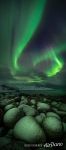 Barents sea. Northern lights