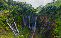 Beautiful waterfall on Java Island