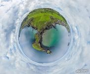 Above the Carrick-a-Rede Rope Bridge. Planet