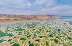 Salt patterns of Dead Sea