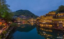 Fenghuang Town at night