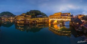 Rainbow Bridge at night