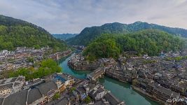 Fenghuang Town from above