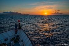 Seeing the sunset on board Seeing the sunset on board