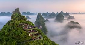 Observation deck in Guilin, China Observation deck in Guilin, China