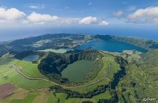 Lakes in the crater of a dormant volcano at São Miguel Island Lakes in the crater of a dormant volcano at São Miguel Island
