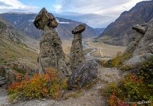 Mushroom rocks in Chulyshman Valley