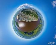 Above Irtysh River and Samarovo District. Planet