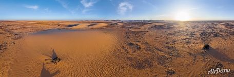 Soviet tanks in the sands of the Sahara