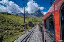 Train in the Alps