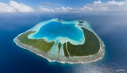 High above Tetiaroa, the royal island of Polynesia High above Tetiaroa, the royal island of Polynesia
