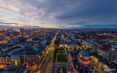 Above Belfast at night Above Belfast at night