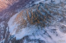 Chara Sands at sunrise from above