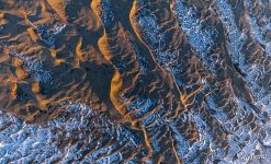 Chara Sands at sunrise from above