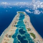 1500 meters above Caroline atoll, pinnacle of creation in the loneliness of the Pacific Ocean