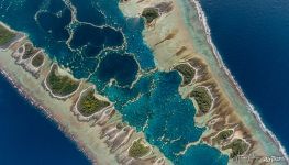 Caroline atoll from 1000 meter above