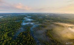 Mist over the Nerussa river