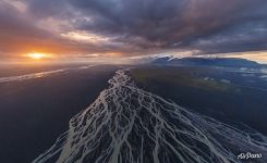 Skeiðarársandur sunset Skeiðarársandur sunset