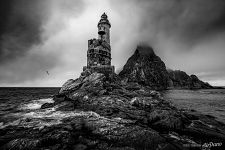Aniva lighthouse in black and white Aniva lighthouse in black and white