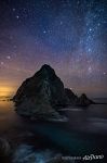 Starry sky over Cape Aniva