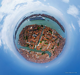 Cruise liner in Venice. Planet