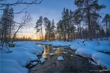 Rough river in winter Rough river in winter