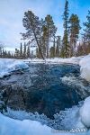 Rough river in winter Rough river in winter