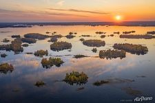 Sunset over Lake Onega Sunset over Lake Onega