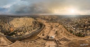Amman Citadel from an altitude of 120 meters