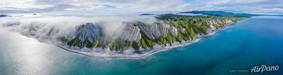 Panorama of the Iturup cliffs