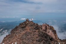 Wedding atop a volcano. Kamchatka