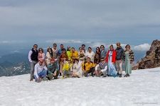 Wedding atop a volcano. Kamchatka