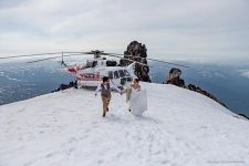Wedding atop a volcano. Kamchatka