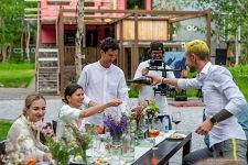 Wedding atop a volcano. Kamchatka