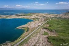 The road along Lake Sevan The road along Lake Sevan