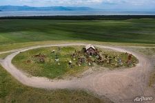 Medieval cemetery with khachkars