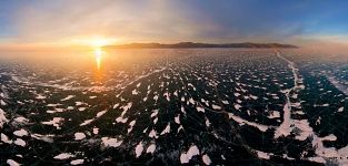 Baikal Lake at sunset