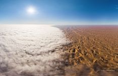 Mist above the Namib Desert