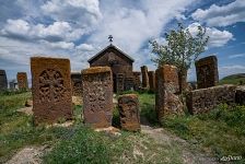 Khachkars in the cemetery