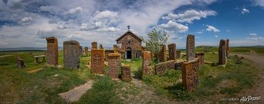 Panorama of the medieval cemetery