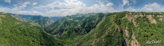 Tatev Monastery at the edge of the cliff