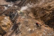 Mutnovsky volcanoб caldera at summer 2