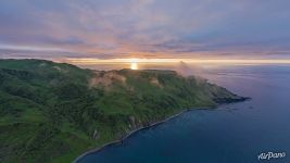 Over Chuprov bay at sunset