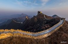 Great Wall of China at sunset