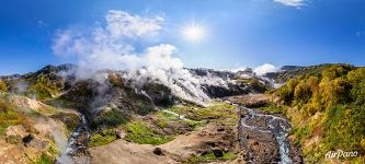 Next to Geyser complex "Vitrazh"