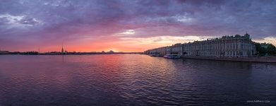 Sunrise above the Neva River