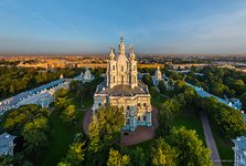 Smolny Cathedral, view from the embankment