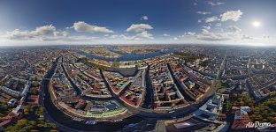 Bird's eye view of St. Petersburg