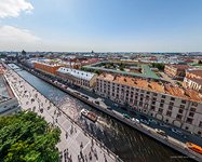 Bird's eye view of Griboyedov Canal Embankment